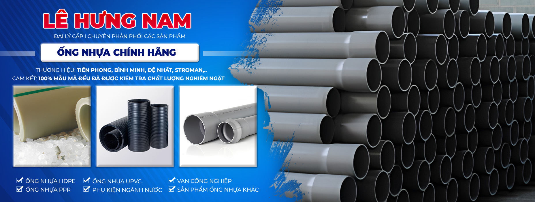 Tổng kho ống nhựa Miền Nam - Công Ty TNHH Thương Mại Dịch Vụ Lê Hưng Nam